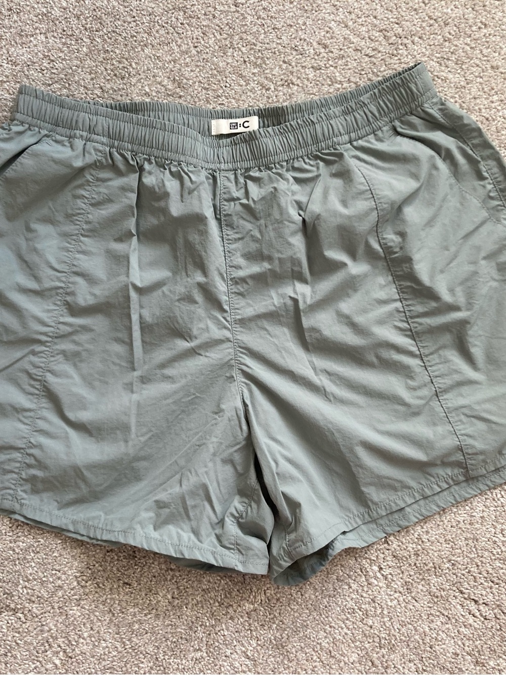 :C nylon shorts